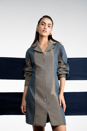 Dual Denim Dress