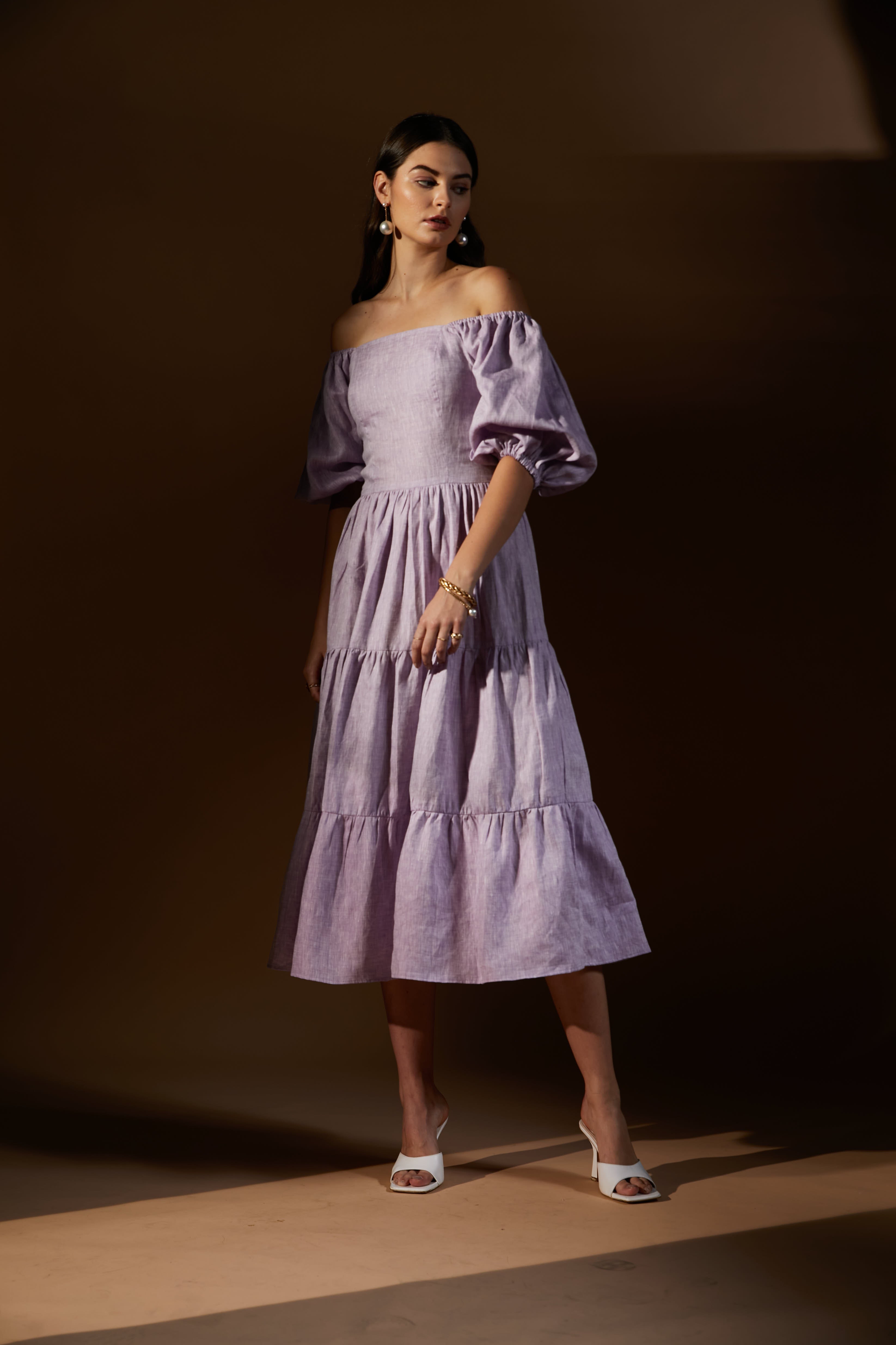 Lilac Linen Dress – Mero Studio